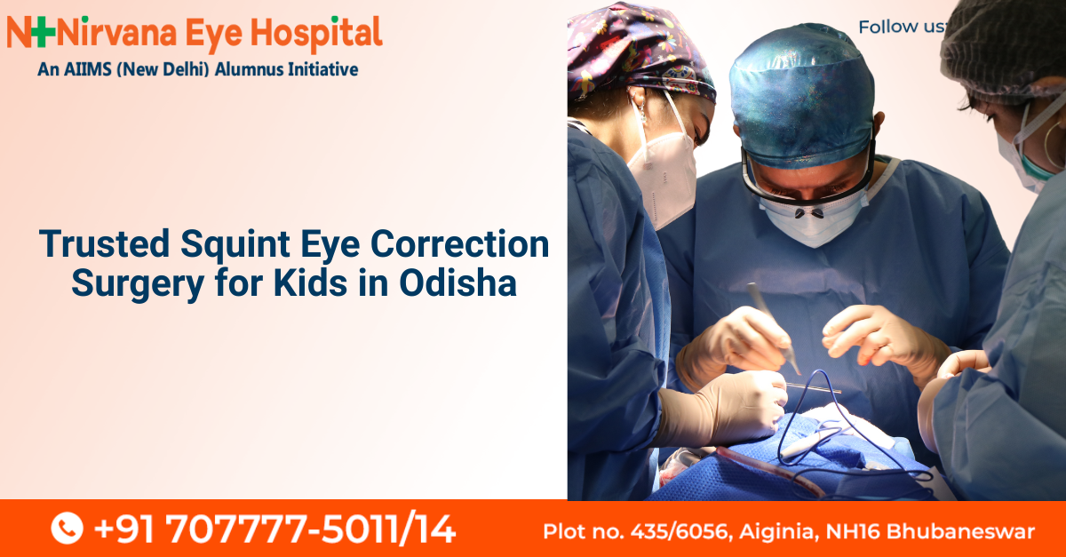 Child undergoing squint eye correction surgery with top doctors in Odisha